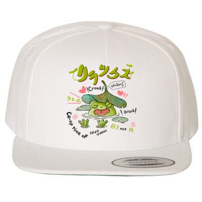 A Cute Cottagecore Aesthetic With A Frog Wearing A Snail Hat And Mushroom Wool Snapback Cap