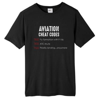 Aviation Cheat Codes Funny Shirts For Pilots And ATC Tall Fusion ChromaSoft Performance T-Shirt