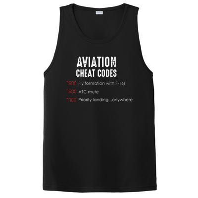 Aviation Cheat Codes Funny Shirts For Pilots And ATC PosiCharge Competitor Tank