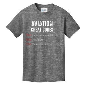 Aviation Cheat Codes Funny Shirts For Pilots And ATC Kids T-Shirt