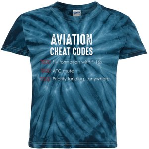 Aviation Cheat Codes Funny Shirts For Pilots And ATC Kids Tie-Dye T-Shirt