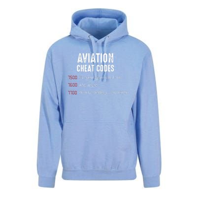 Aviation Cheat Codes Funny Shirts For Pilots And ATC Unisex Surf Hoodie