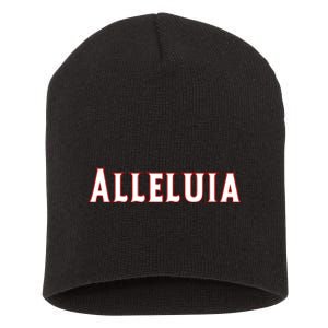 Alleluia Christian Cross Present For Product Short Acrylic Beanie