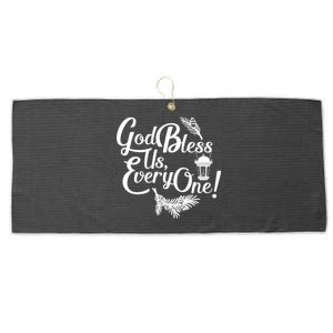 A Christmas Carol Charles Dickens God Bless Us Everyone Gift Large Microfiber Waffle Golf Towel