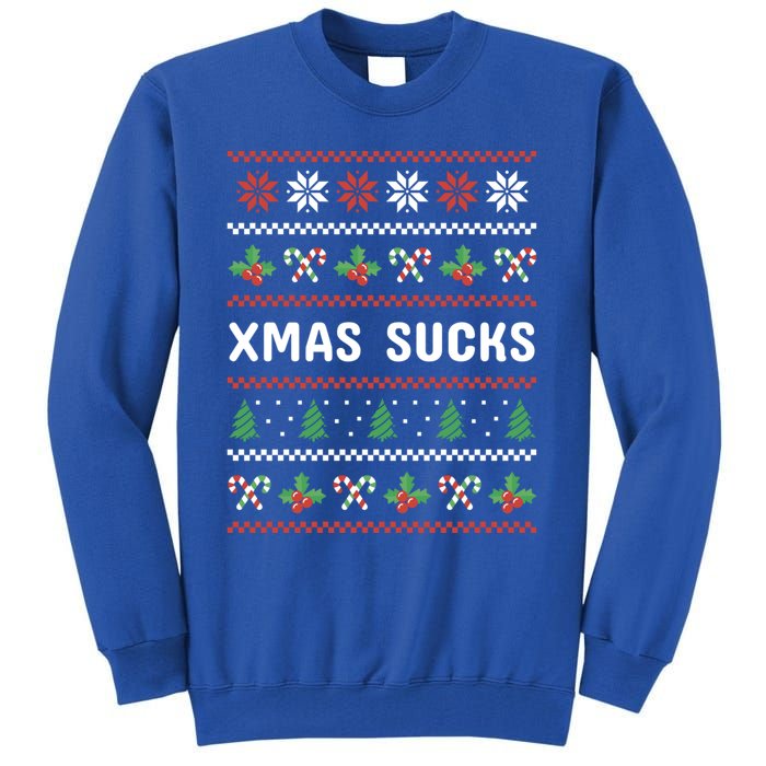 Anti Christmas Christmas Sucks Ugly Funny Gift Tall Sweatshirt