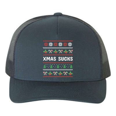 Anti Christmas Christmas Sucks Ugly Funny Gift Yupoong Adult 5-Panel Trucker Hat