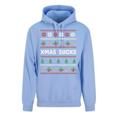 Anti Christmas Christmas Sucks Ugly Funny Gift Unisex Surf Hoodie