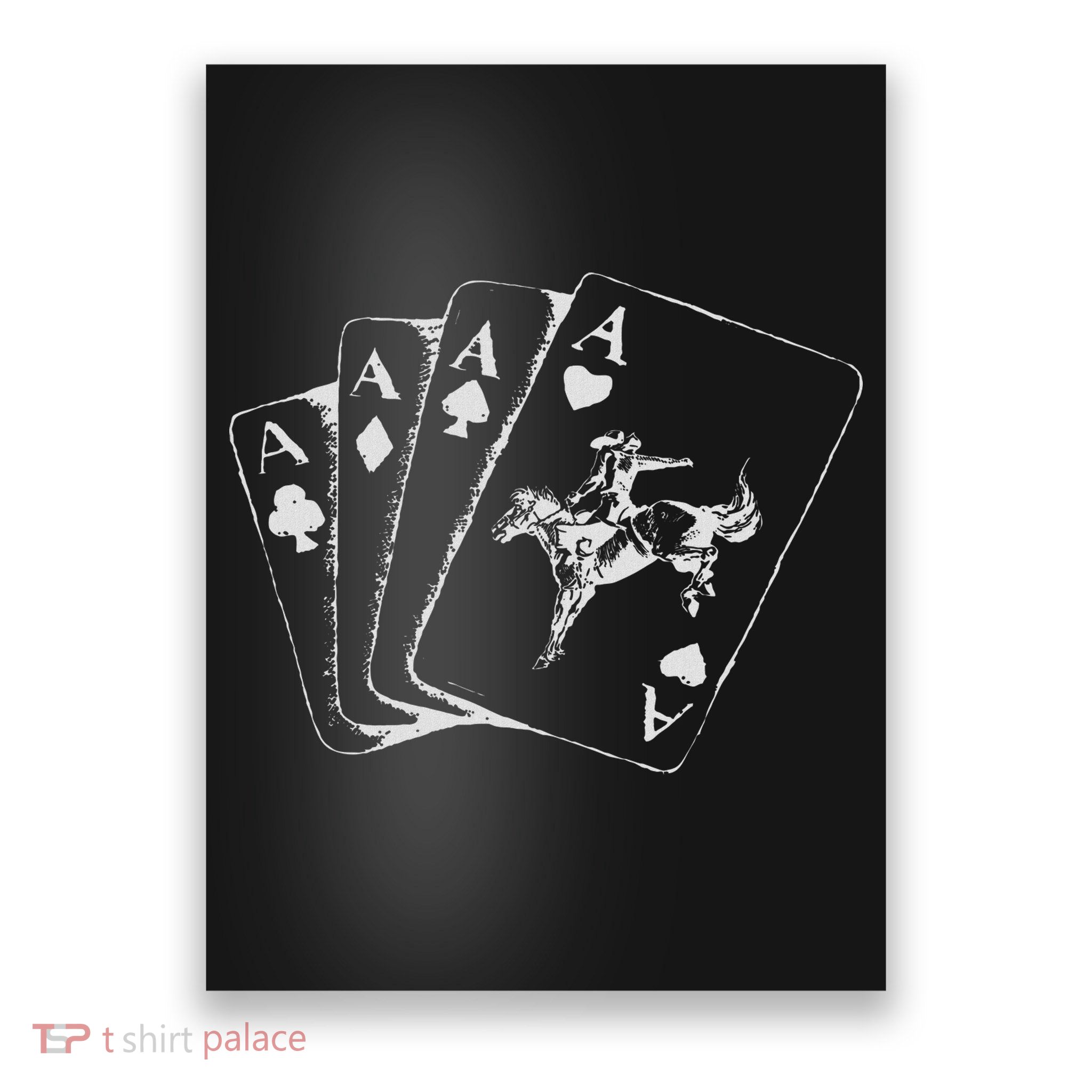 Ace Card Cowboy Playing Poker Card Country Girl Western Poster