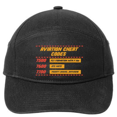 Aviation Cheat Codes For A Pilot 7-Panel Snapback Hat