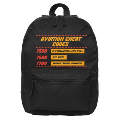 Aviation Cheat Codes For A Pilot 16 in Basic Backpack