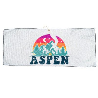 Aspen Colorado Co Mountain Skiing Vintage 80s Aspen Ski Large Microfiber Waffle Golf Towel