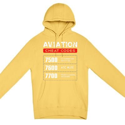 Aviation Cheat Codes Gift Aviation Gift Pilogift Meaningful Gift Premium Pullover Hoodie