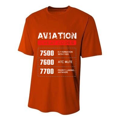 Aviation Cheat Codes Gift Aviation Gift Pilogift Meaningful Gift Performance Sprint T-Shirt