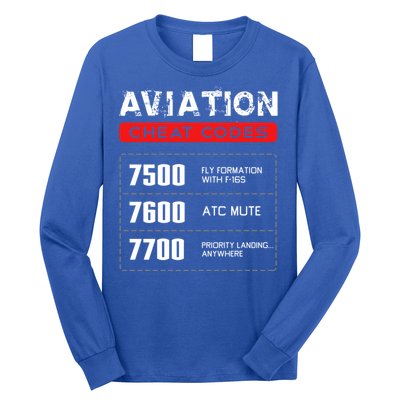 Aviation Cheat Codes Gift Aviation Gift Pilogift Meaningful Gift Long Sleeve Shirt