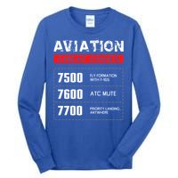 Aviation Cheat Codes Gift Aviation Gift Pilogift Meaningful Gift Tall Long Sleeve T-Shirt