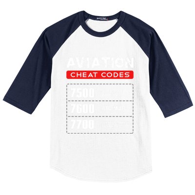 Aviation Cheat Codes Gift Aviation Gift Pilogift Meaningful Gift Baseball Sleeve Shirt