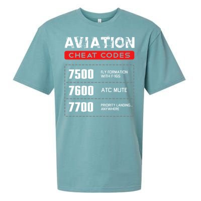 Aviation Cheat Codes Gift Aviation Gift Pilogift Meaningful Gift Sueded Cloud Jersey T-Shirt