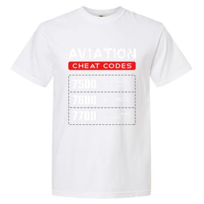 Aviation Cheat Codes Gift Aviation Gift Pilogift Meaningful Gift Garment-Dyed Heavyweight T-Shirt