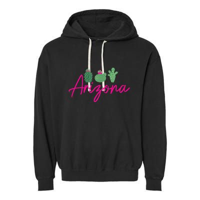 Arizona Cactus Cute Az Pride Garment-Dyed Fleece Hoodie
