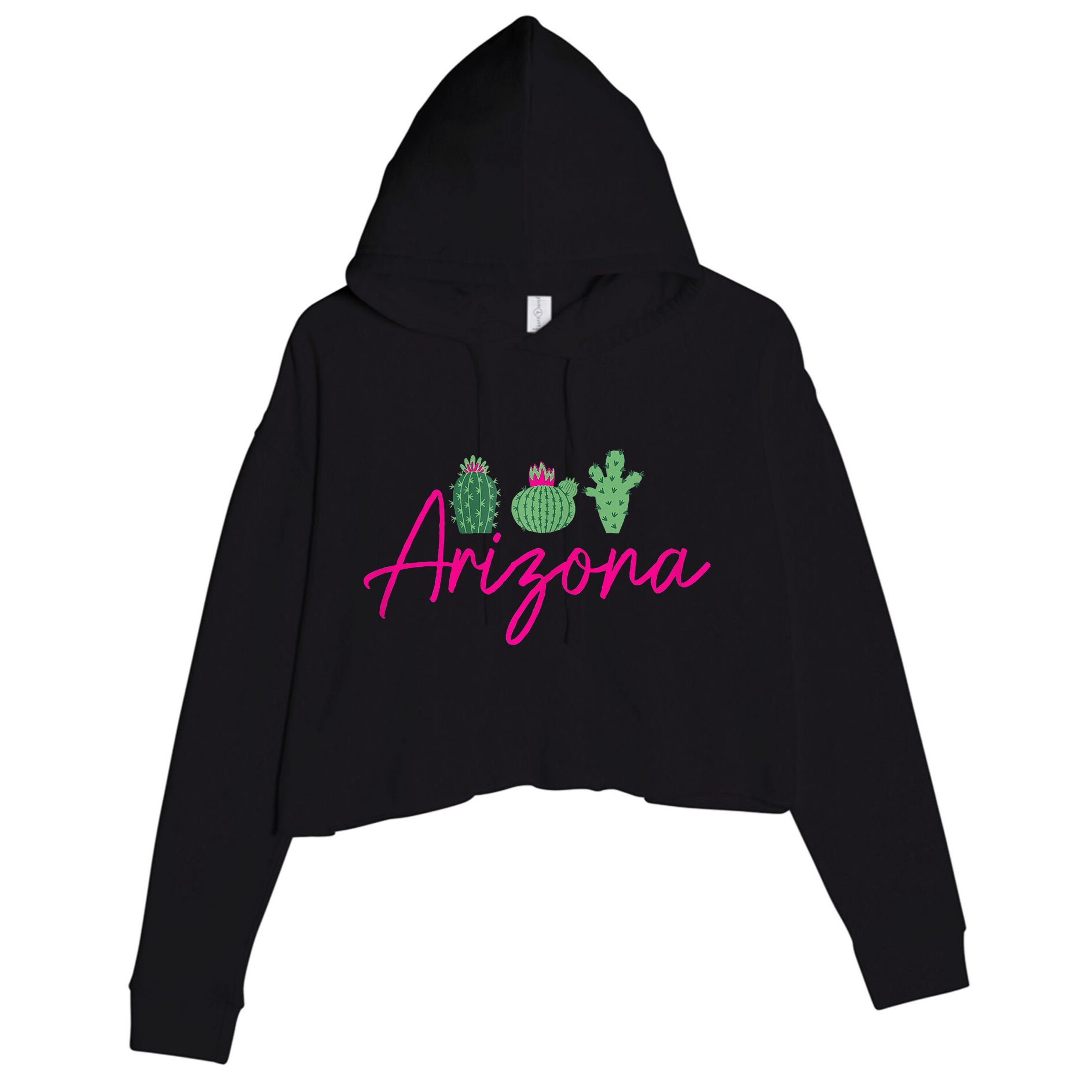 Arizona Cactus Cute Az Pride Crop Fleece Hoodie
