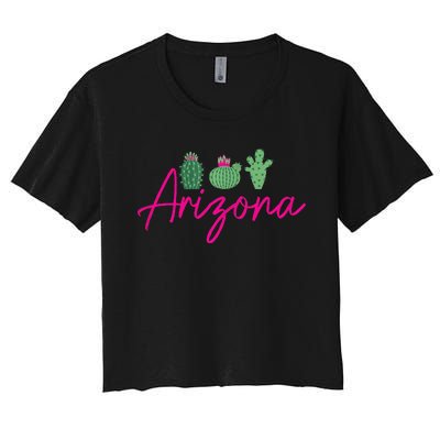 Arizona Cactus Cute Az Pride Women's Crop Top Tee