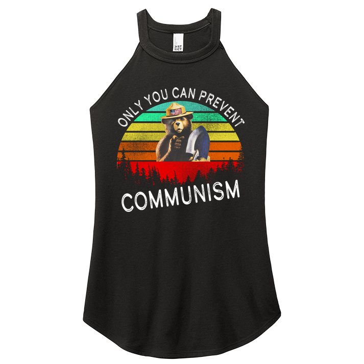 Anti Communism Capitalism Antisocialist Bear Women's Perfect Tri Rocker Tank