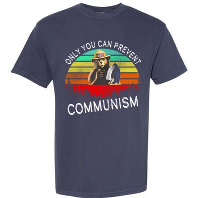 Anti Communism Capitalism Antisocialist Bear Garment-Dyed Heavyweight T-Shirt