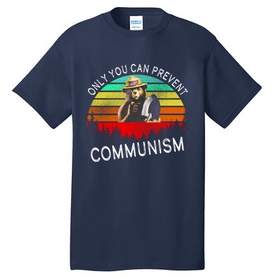 Anti Communism Capitalism Antisocialist Bear Tall T-Shirt