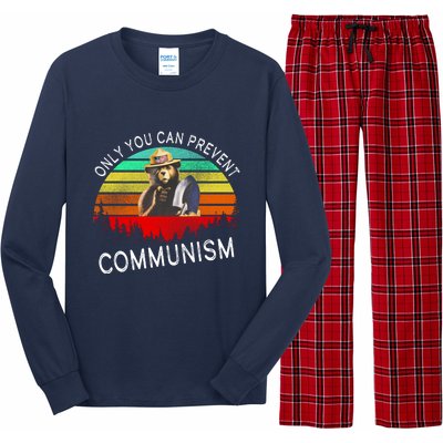 Anti Communism Capitalism Antisocialist Bear Long Sleeve Pajama Set