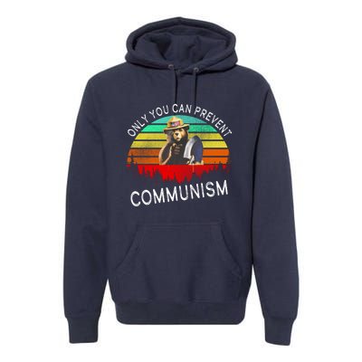 Anti Communism Capitalism Antisocialist Bear Premium Hoodie