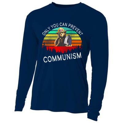 Anti Communism Capitalism Antisocialist Bear Cooling Performance Long Sleeve Crew