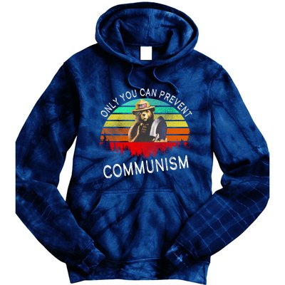 Anti Communism Capitalism Antisocialist Bear Tie Dye Hoodie