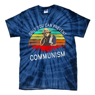 Anti Communism Capitalism Antisocialist Bear Tie-Dye T-Shirt