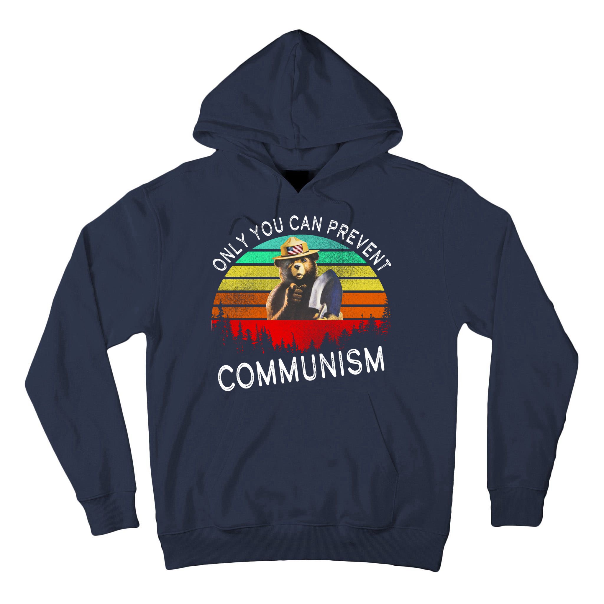 Anti Communism Capitalism Antisocialist Bear Tall Hoodie