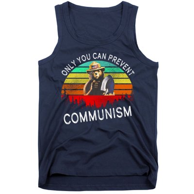 Anti Communism Capitalism Antisocialist Bear Tank Top