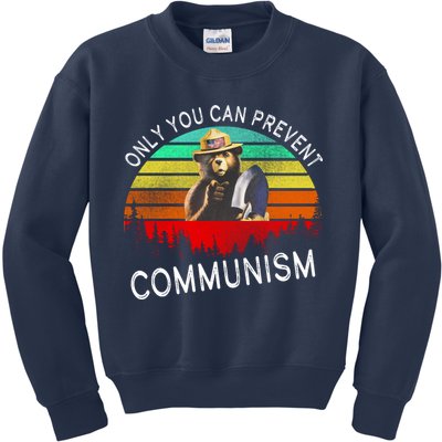 Anti Communism Capitalism Antisocialist Bear Kids Sweatshirt