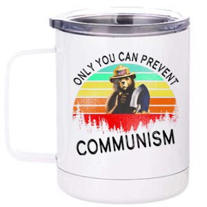 Anti Communism Capitalism Antisocialist Bear 12 oz Stainless Steel Tumbler Cup