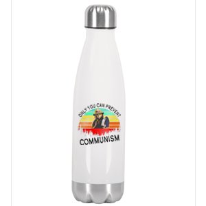 Anti Communism Capitalism Antisocialist Bear Stainless Steel Insulated Water Bottle