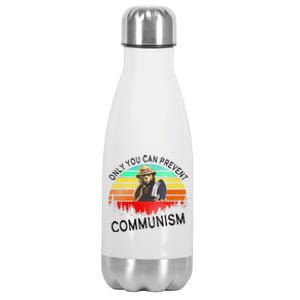 Anti Communism Capitalism Antisocialist Bear Stainless Steel Insulated Water Bottle