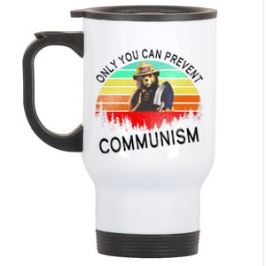 Anti Communism Capitalism Antisocialist Bear Stainless Steel Travel Mug