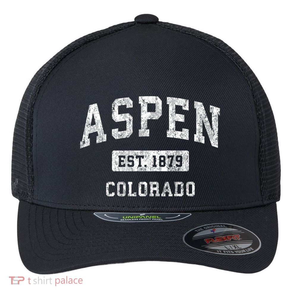 Aspen Colorado Co Vintage Sports Flexfit Unipanel Trucker Cap