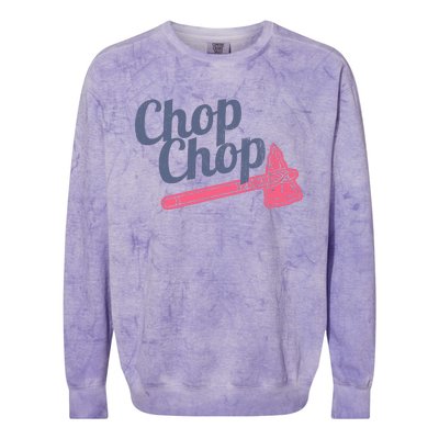 Atlanta Chop Chop Baseball Team Colorblast Crewneck Sweatshirt