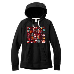 Advent Calendar Count Down Christmas Funny Matching Women's Fleece Hoodie