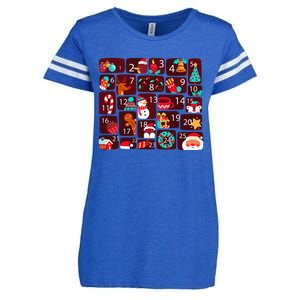 Advent Calendar Count Down Christmas Funny Matching Enza Ladies Jersey Football T-Shirt