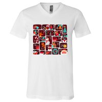 Advent Calendar Count Down Christmas Funny Matching V-Neck T-Shirt