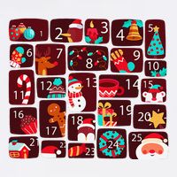 Advent Calendar Count Down Christmas Funny Matching Knit Cap Winter Beanie