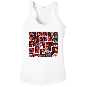 Advent Calendar Count Down Christmas Funny Matching Ladies PosiCharge Competitor Racerback Tank