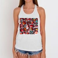 Advent Calendar Count Down Christmas Funny Matching Women's Knotted Racerback Tank