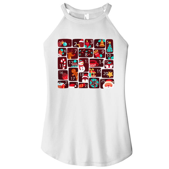 Advent Calendar Count Down Christmas Funny Matching Women's Perfect Tri Rocker Tank