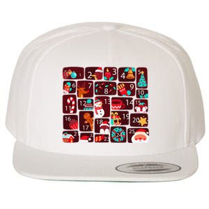 Advent Calendar Count Down Christmas Funny Matching Wool Snapback Cap